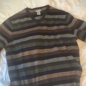 Men’s V neck Merlino wool sweater